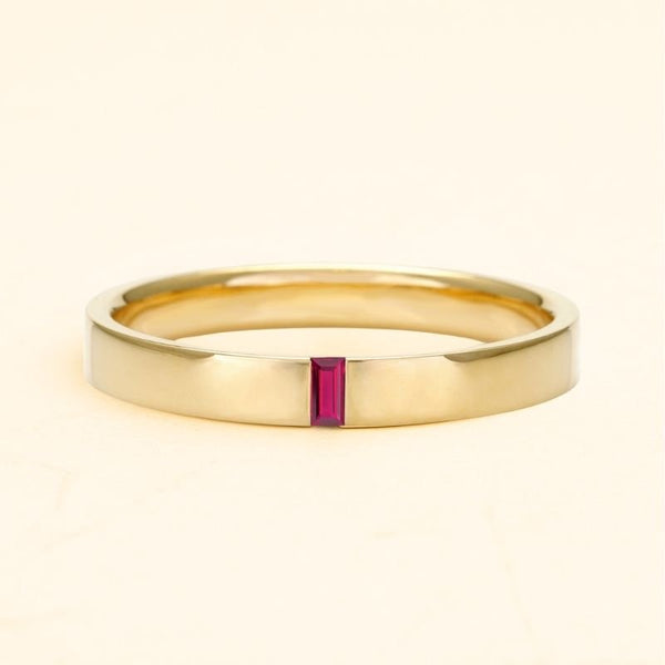 Baguette Man Agni ruby ring