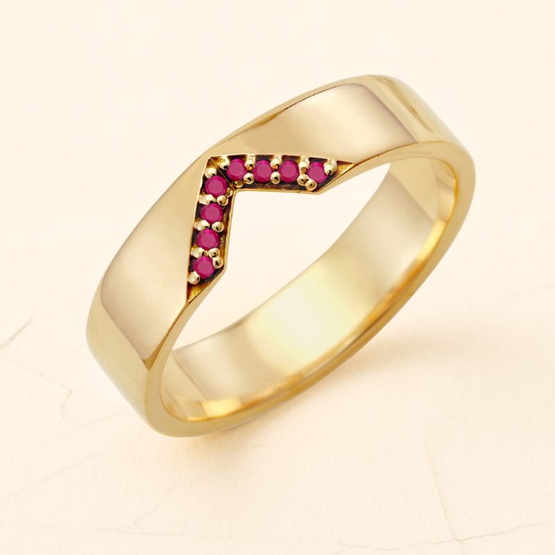 Rudra men's ruby ring 