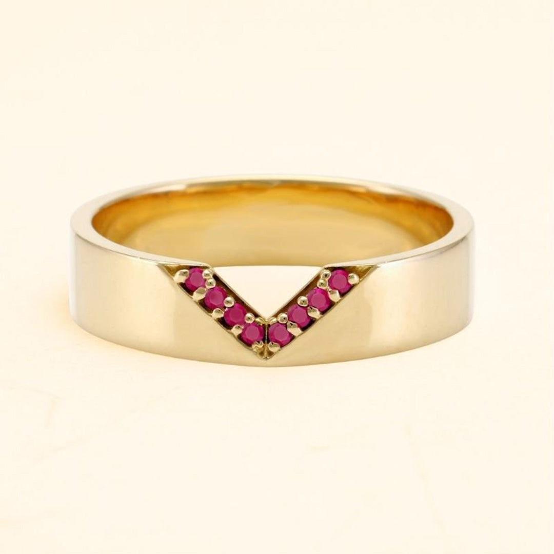 Anillo de rubí Rudra para hombre