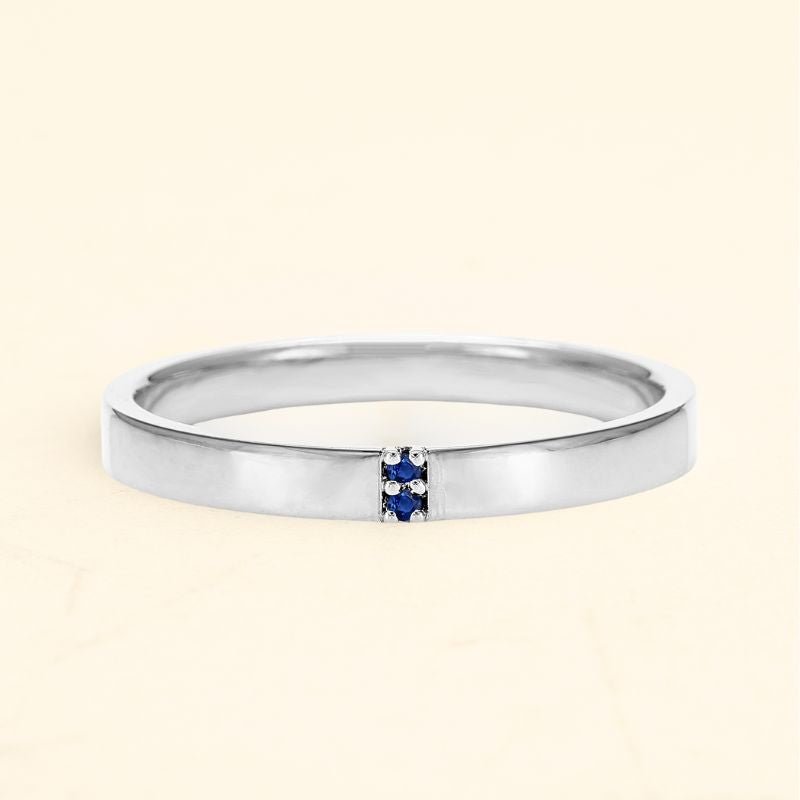 Anillo Kabir para hombre en oro blanco de 18 quilates de Zafiro