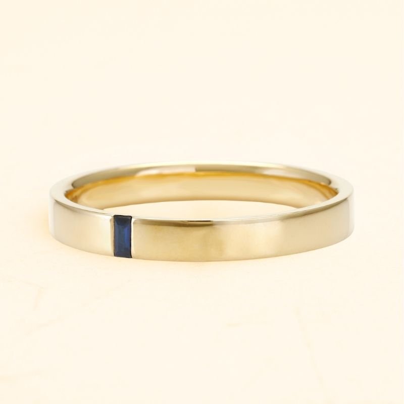 18-carat gold and sapphire Agni ring for men