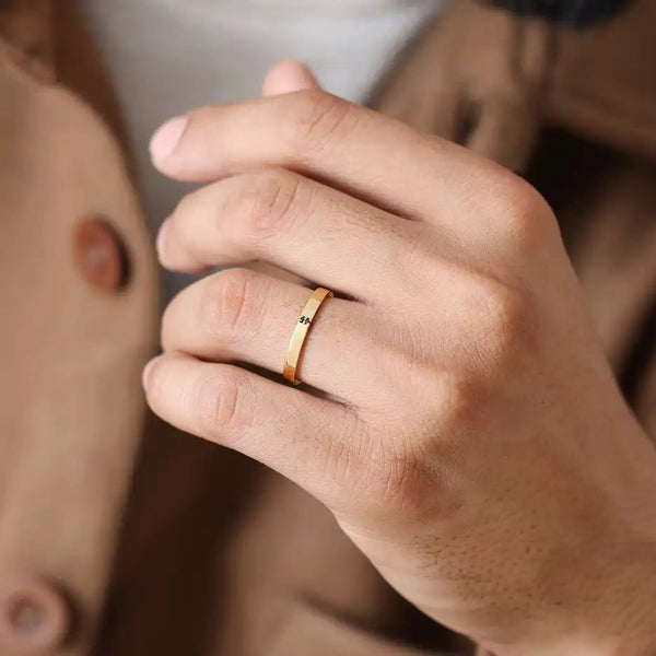 Kabir black diamond man ring 