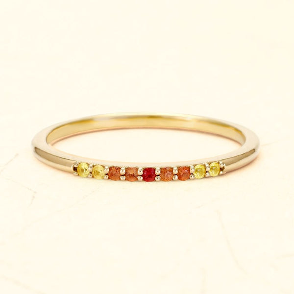 Bague or 18 carats kiran sunset