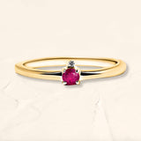 Ruby and diamond ring