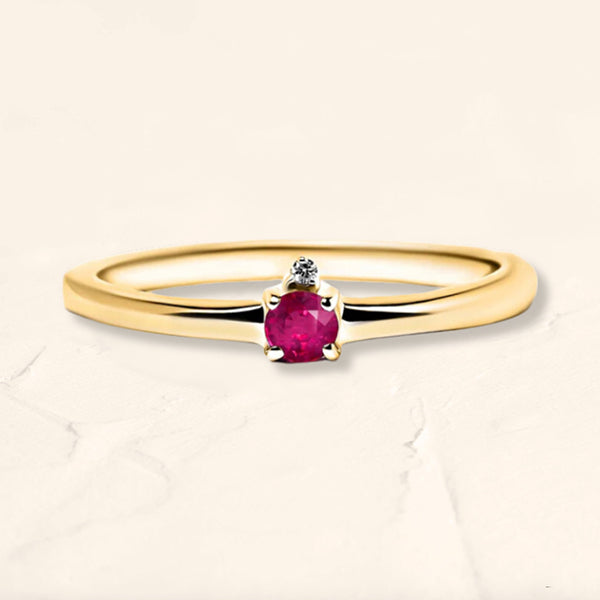 Ruby and diamond ring