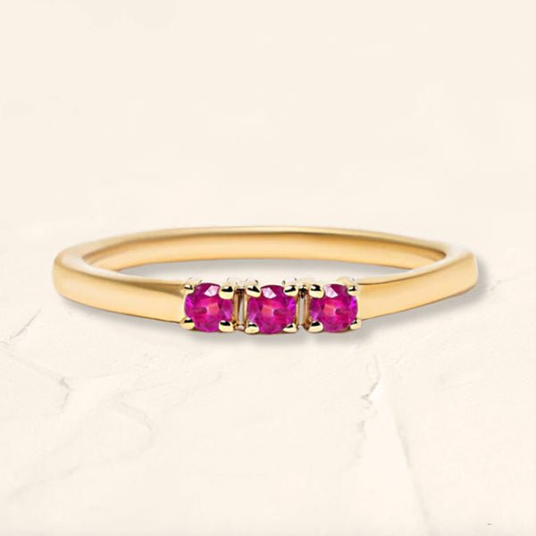 Bague Tina sertie de trois rubis