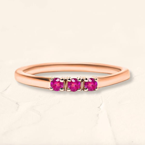 Bague Tina rubis or rose