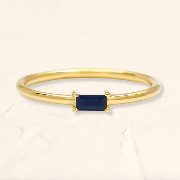 baguette-cut shanti sapphire ring