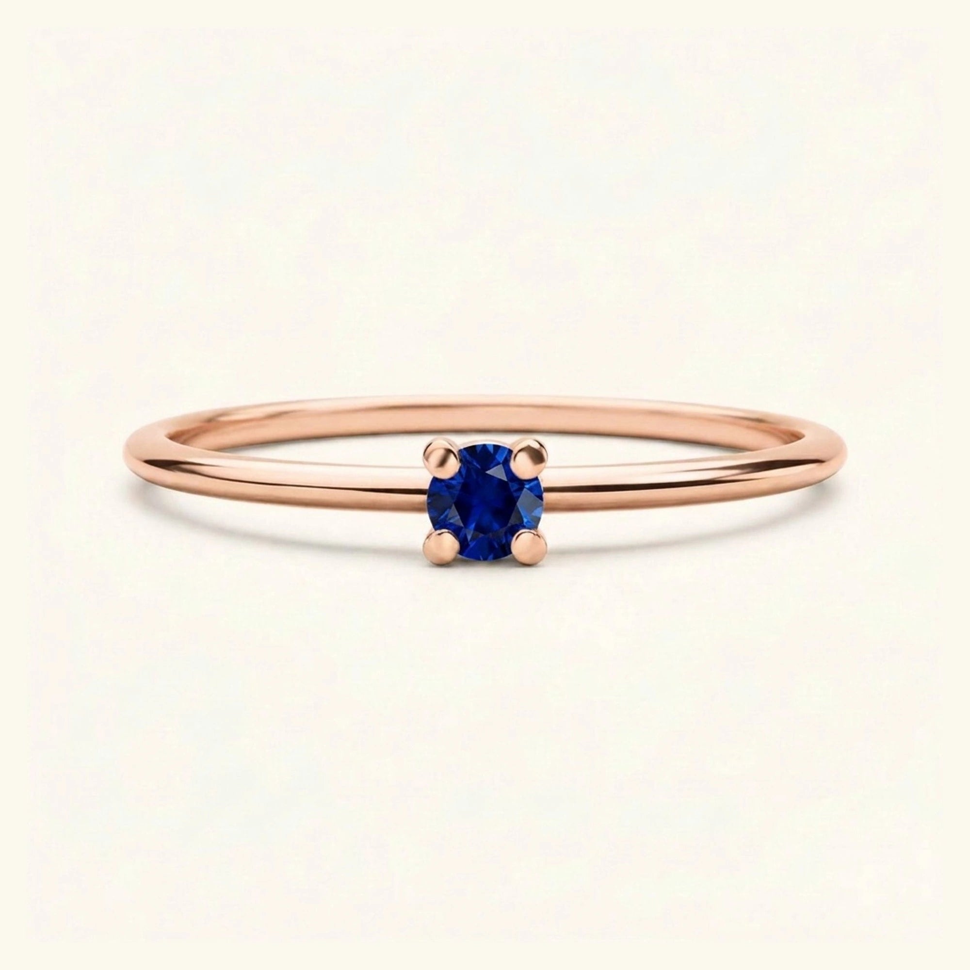 Bague Saral en or blanc sertie d'un saphir