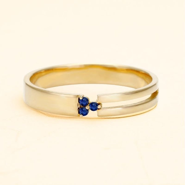 Unisex Vibhu sapphire ring