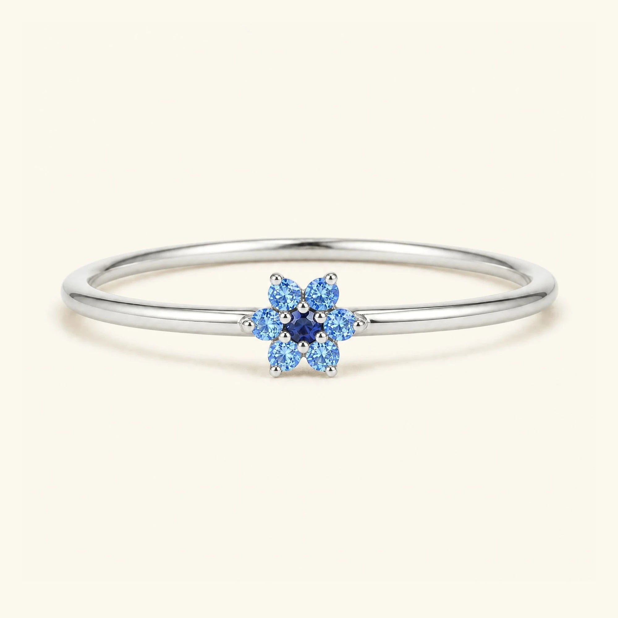 Bague surya horizon or blanc 18 carats