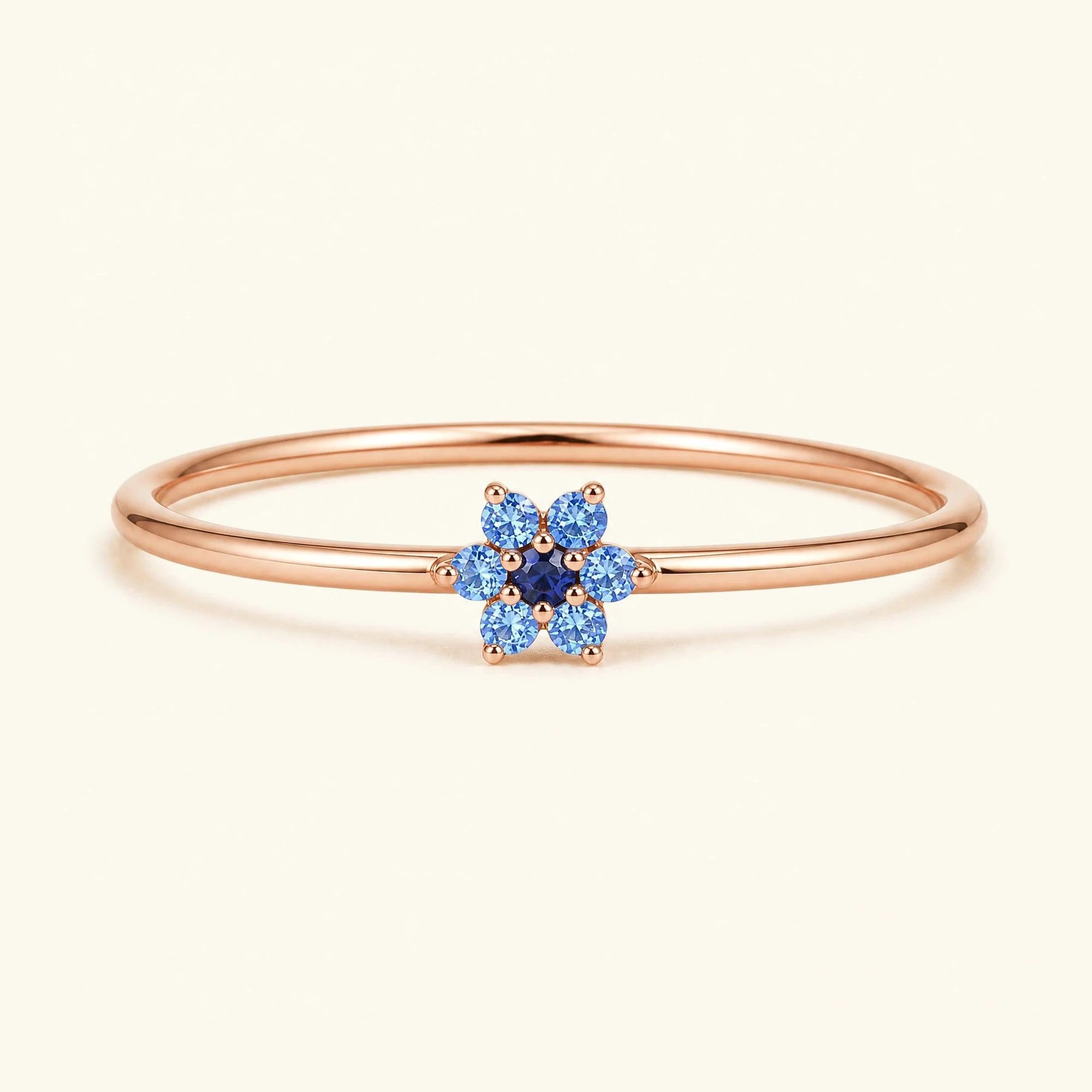 Bague surya horizon or rose 18 carats