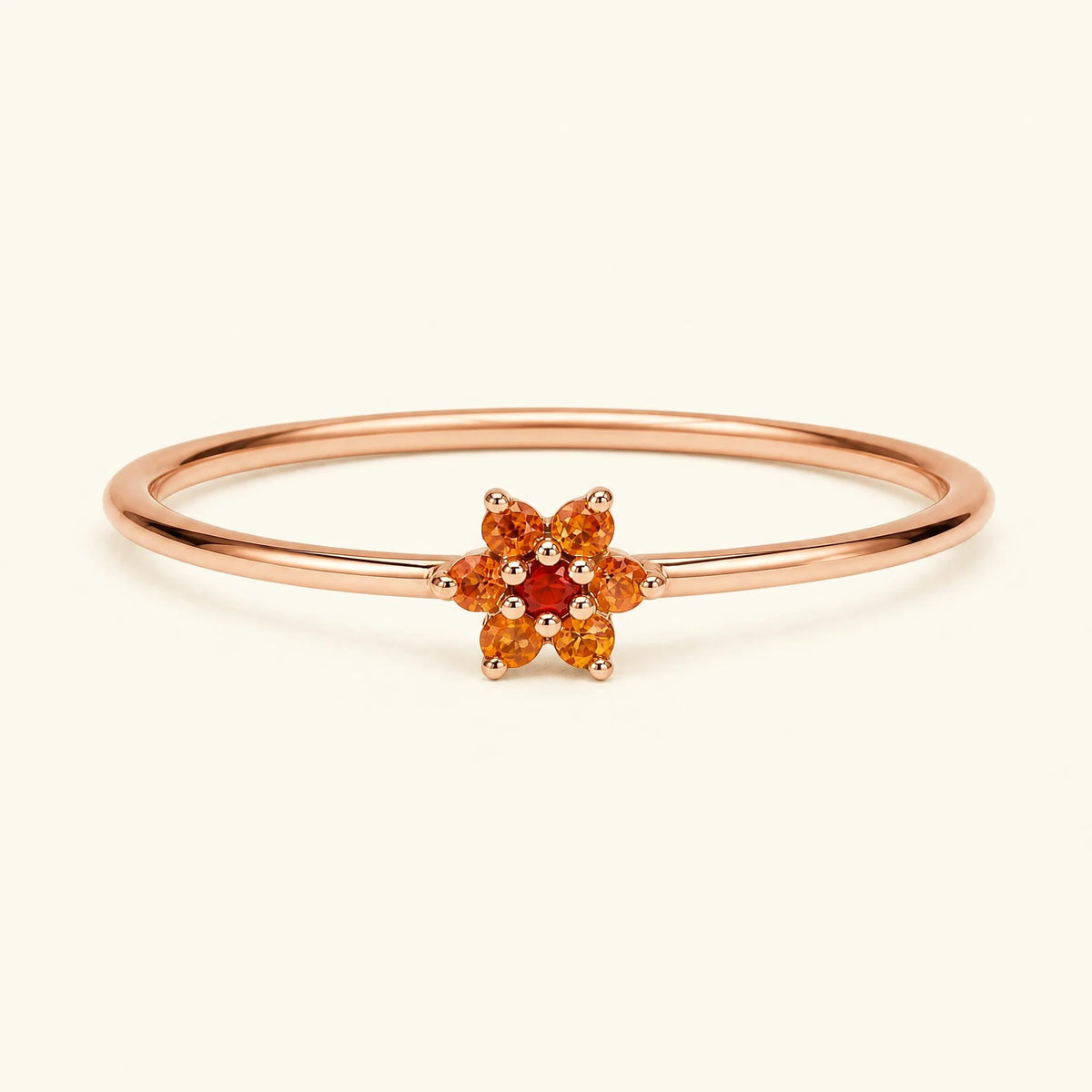 Bague surya sunset or rose 18 carats