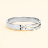Vibhu ring for men in white gold
 18 carats and diamond