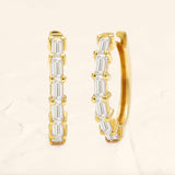 Pendientes de Aro Diamante talla baguette y oro amarillo yatra