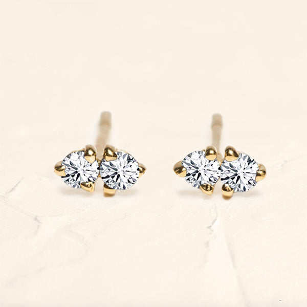 Prema earrings in 18K Gold Vermeil and diamonds