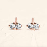 prema diamond earrings rose gold