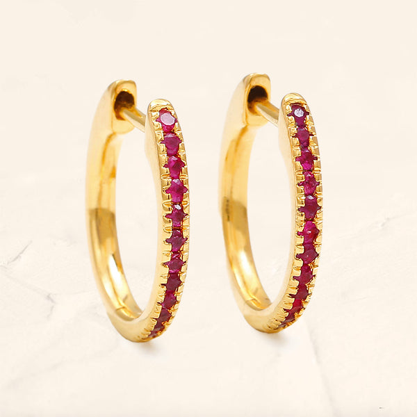 Ujala hoops paved with rubies