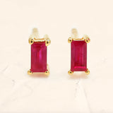 Shanti ruby earrings in gilt