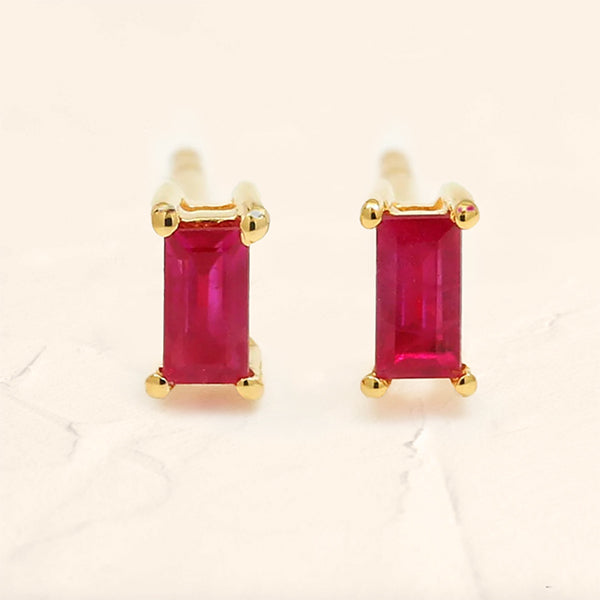 Shanti ruby earrings in gilt