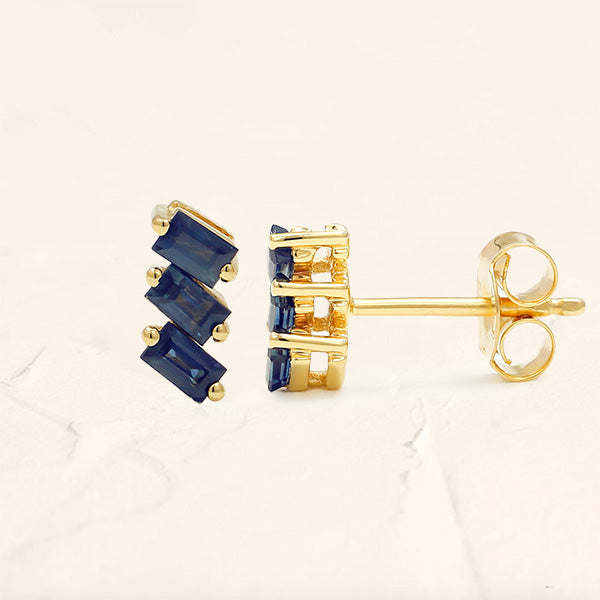 Jivane sapphire baguette earrings