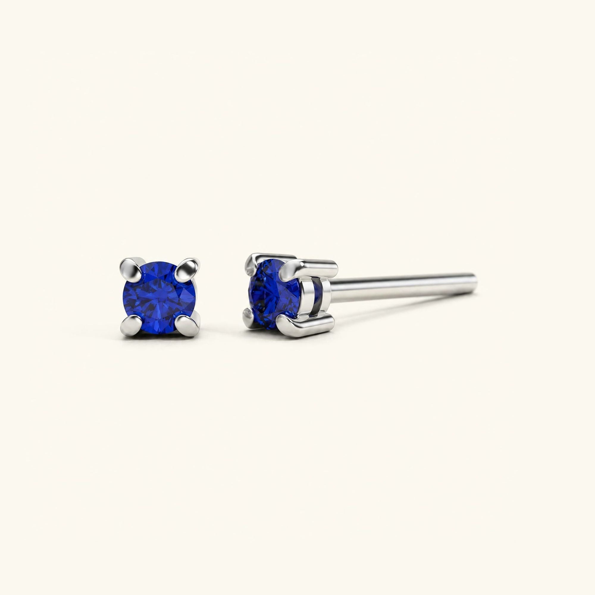 Boucles d'oreilles Saral Saphir - or blanc