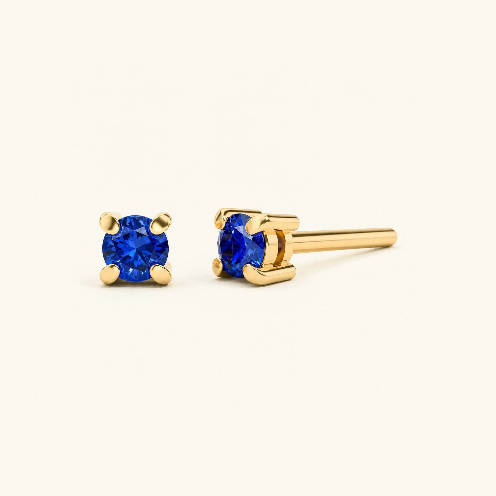 Boucles d'oreilles Saral Saphir - or jaune