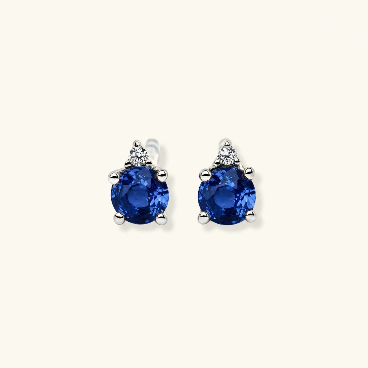 Boucles d'oreilles Devi Saphir - or blanc