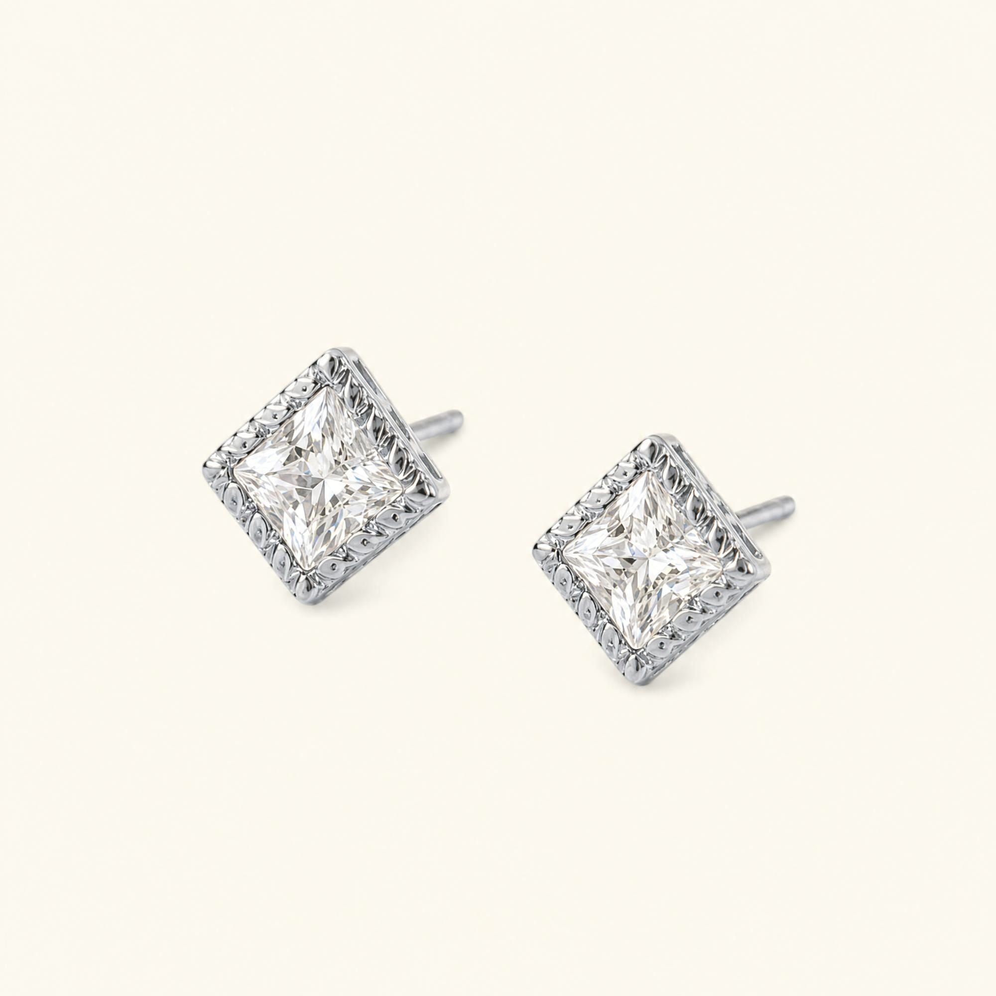 Boucles d'Oreilles Indrani Diamant - or blanc