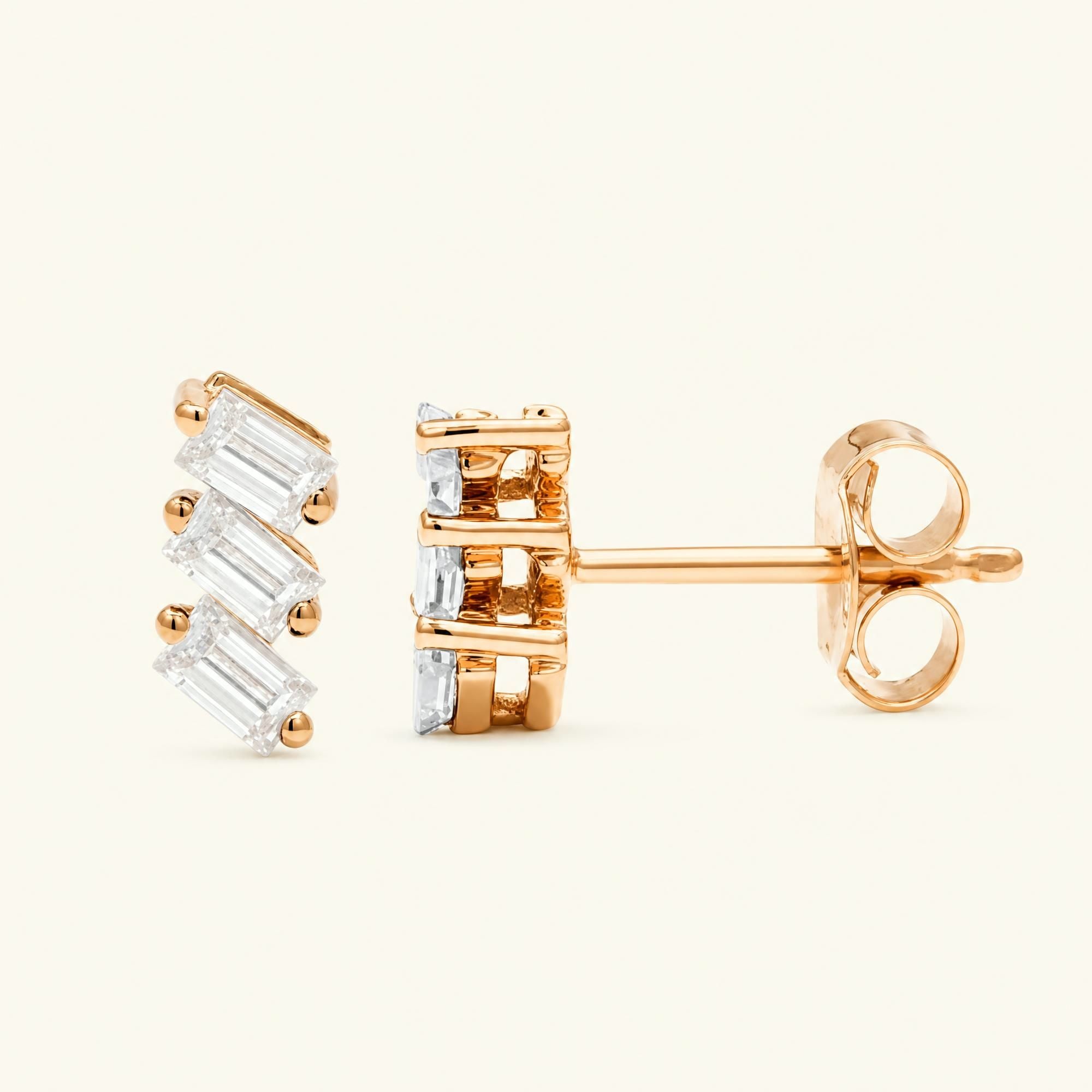 Boucles d’oreilles Jivane Diamant - or rose