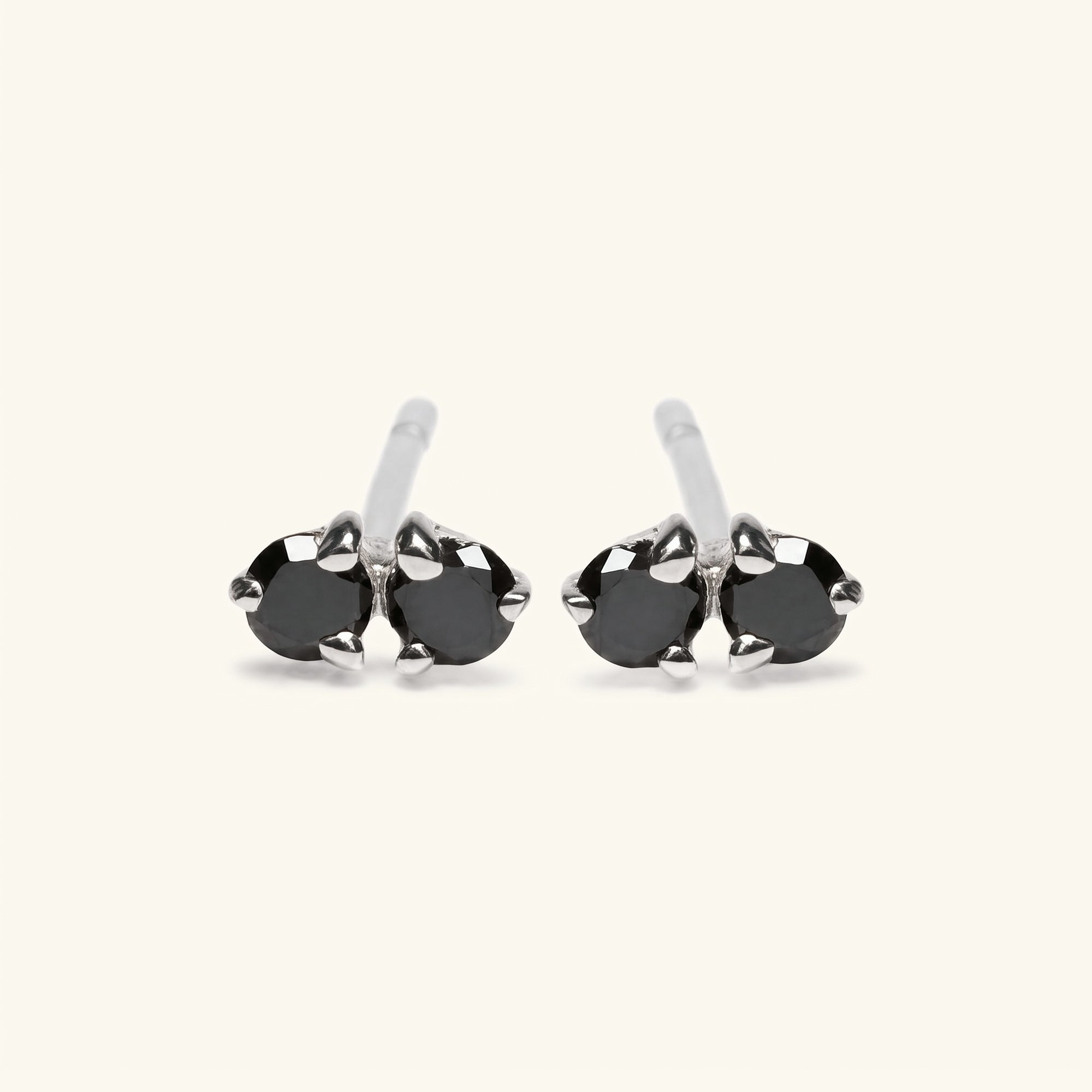 Boucles d'oreilles Prema Diamant Noir - or blanc