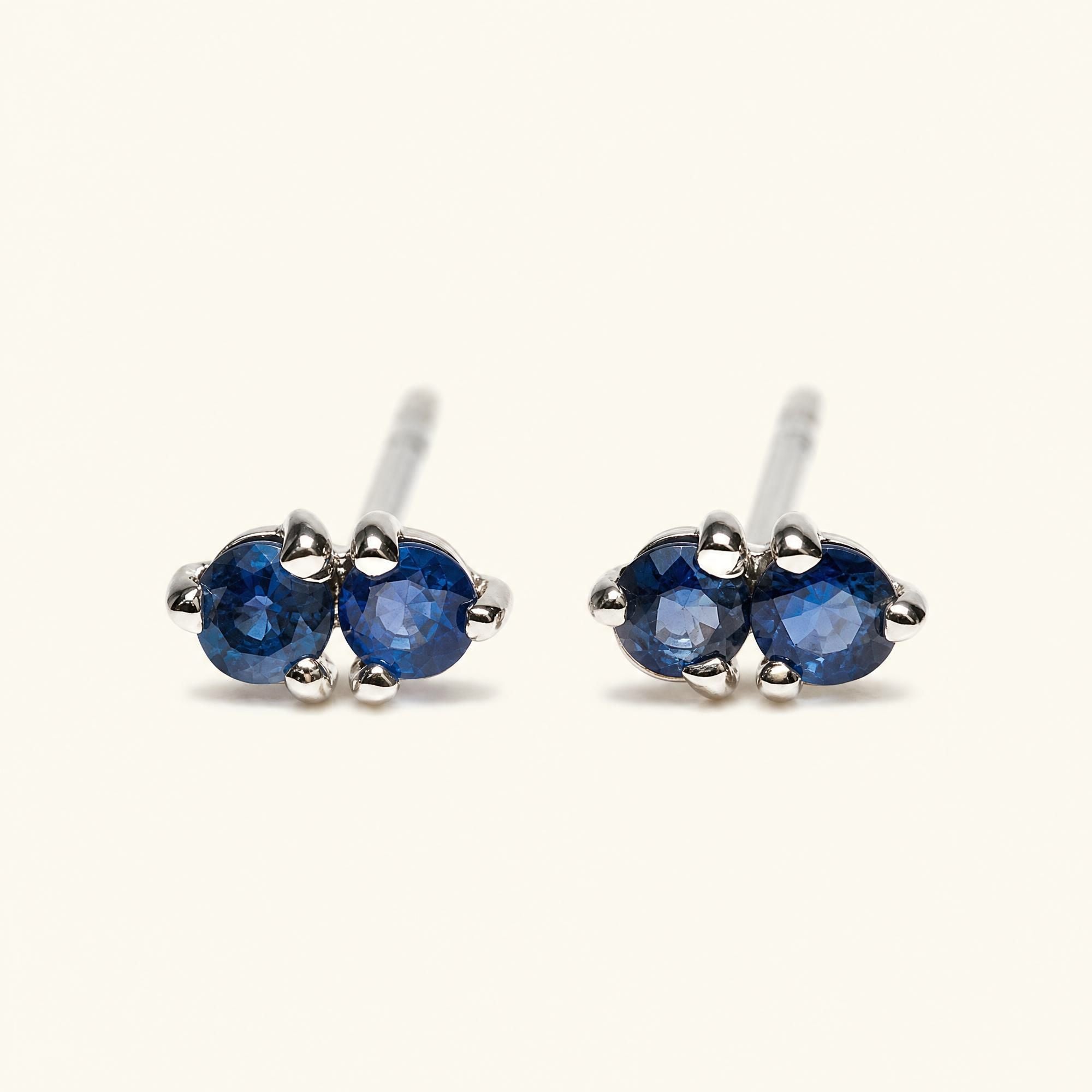Boucles d'oreilles Prema Saphir - or blanc