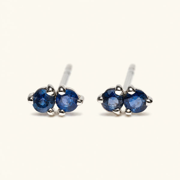 Boucles d'oreilles Prema Saphir - or blanc