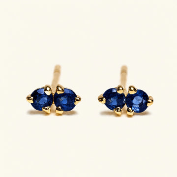 Boucles d'oreilles Prema Saphir - or jaune