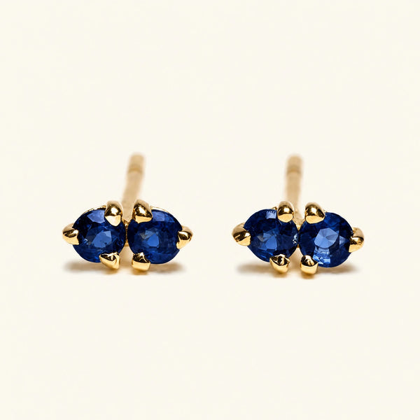 Boucles d'oreilles Prema Saphir - or jaune