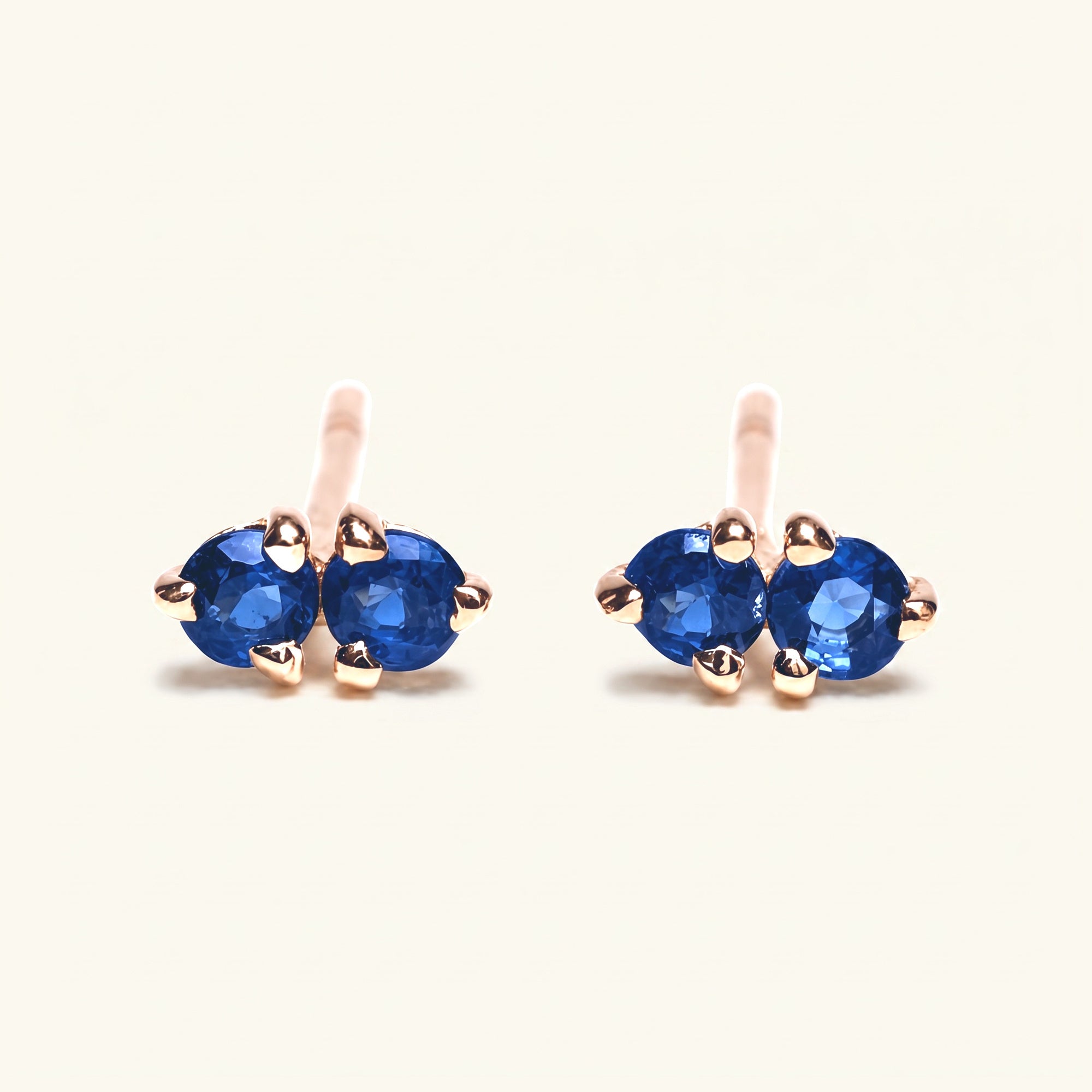 Boucles d'oreilles Prema Saphir - or rose