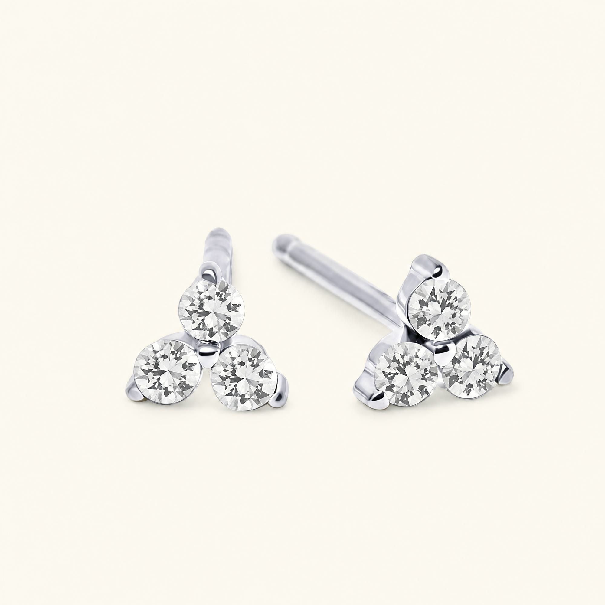 Boucles d'oreilles Radha Diamant - or blanc