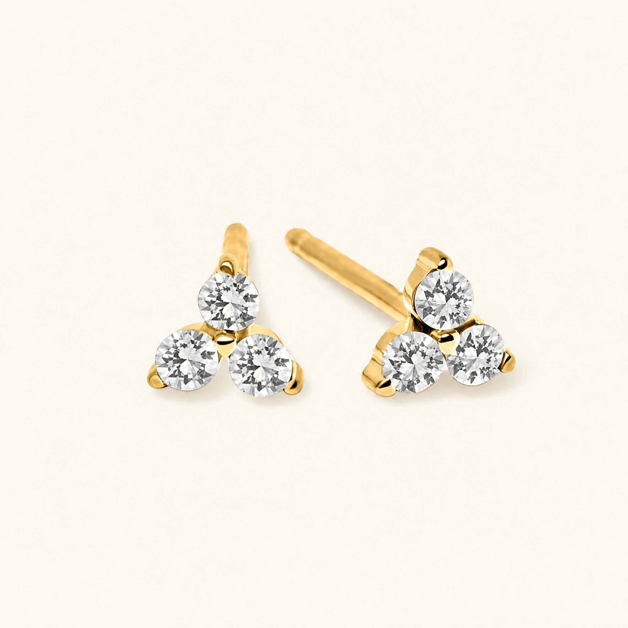Boucles d'oreilles Radha Diamant - or jaune