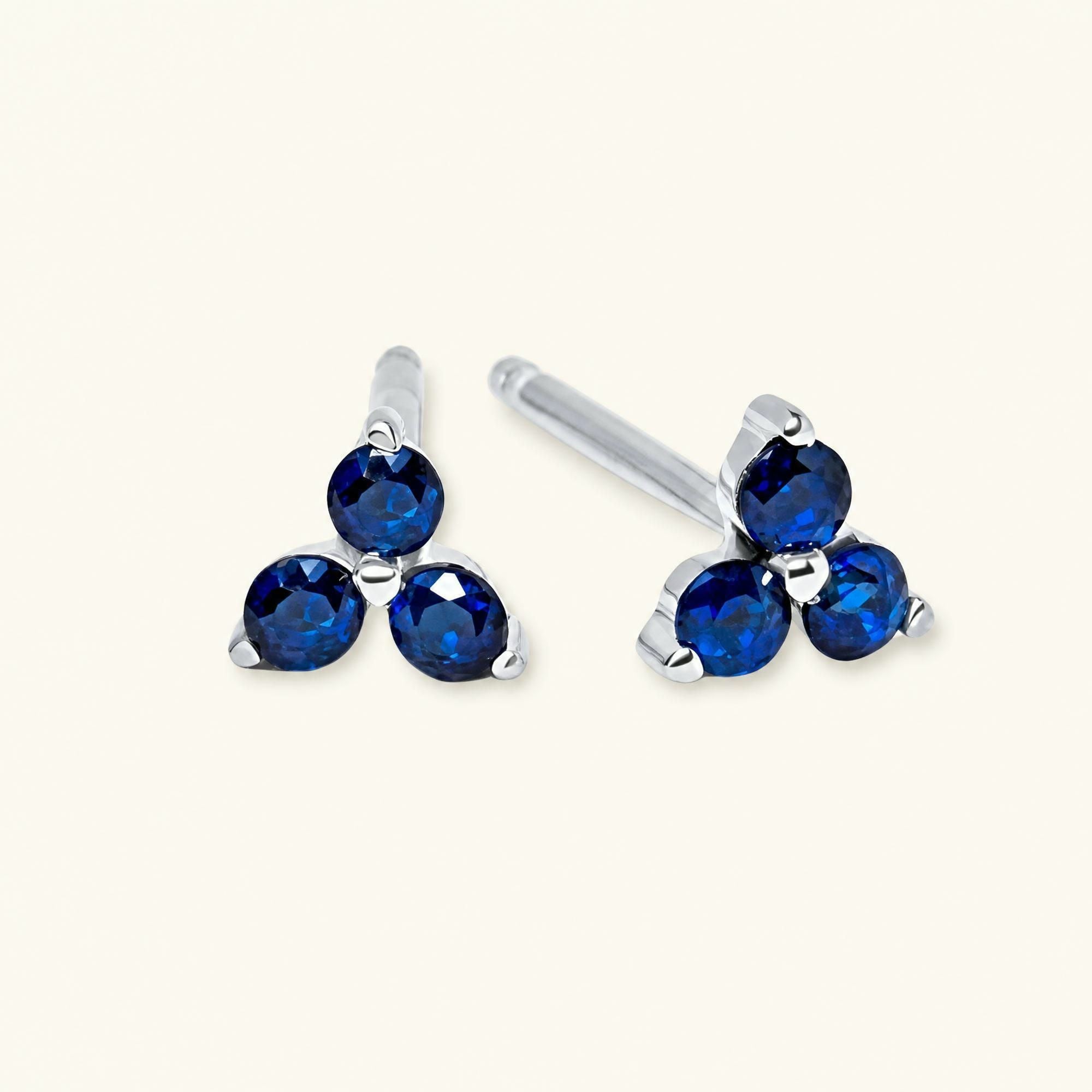 Boucles d'oreilles Radha Saphir - or blanc