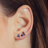 Petites boucles d'oreilles en saphir