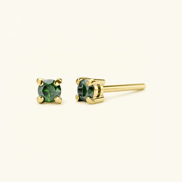 Boucles d'oreilles Saral Diamant Vert - or jaune