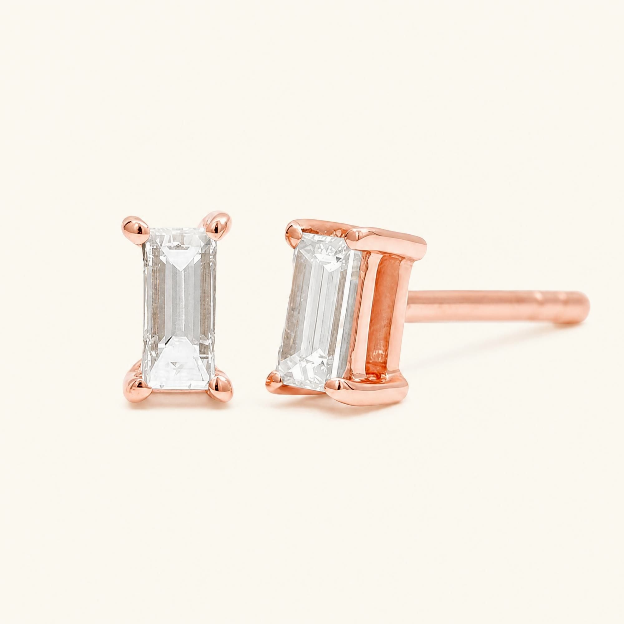 Boucles d'Oreilles Shanti Diamant - or rose