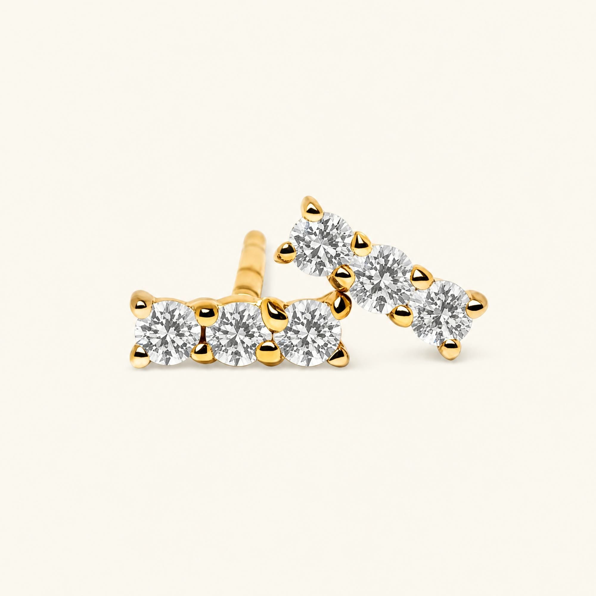 Boucles d'oreilles Tina Diamant - or jaune