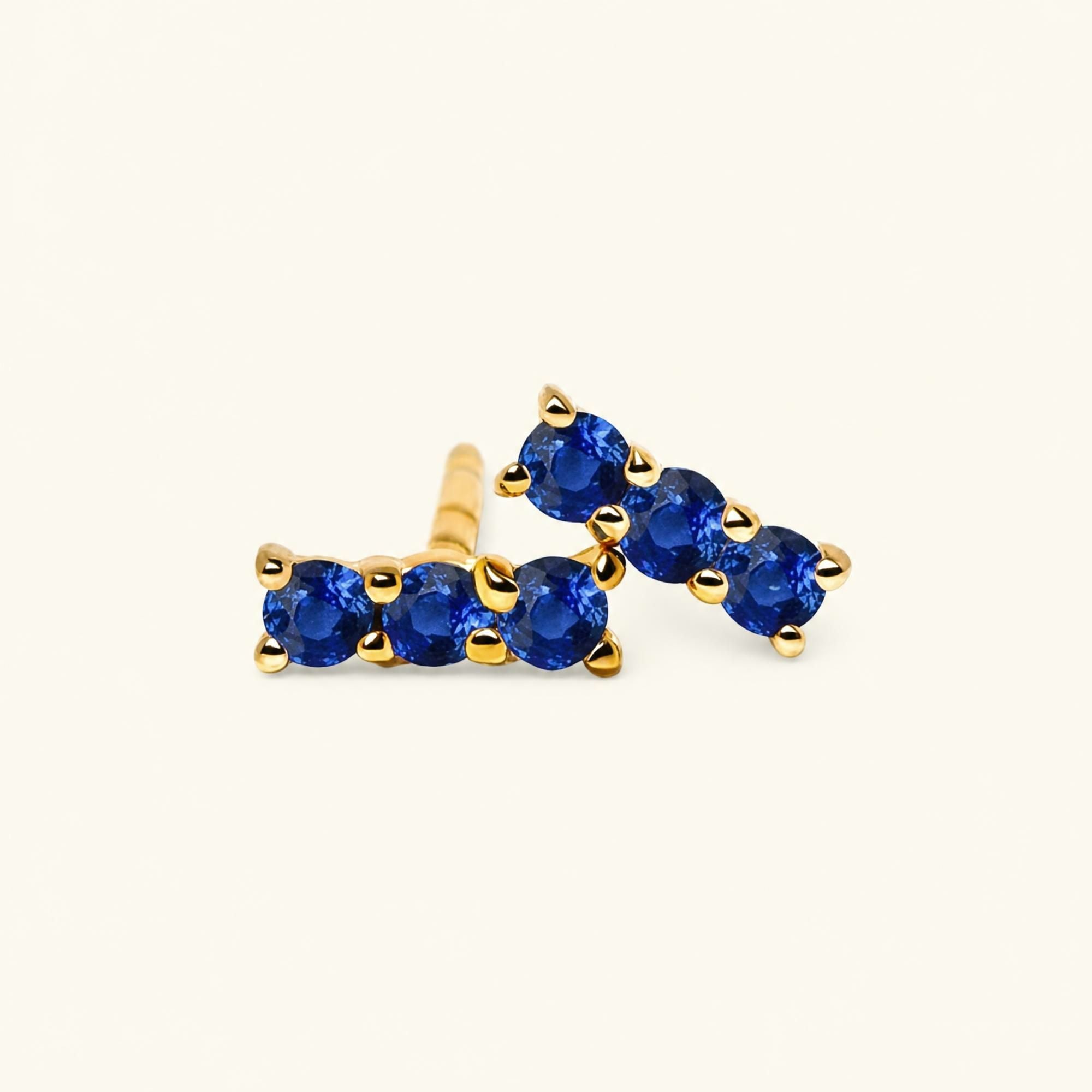 Boucles d'oreilles Tina Saphir - or jaune