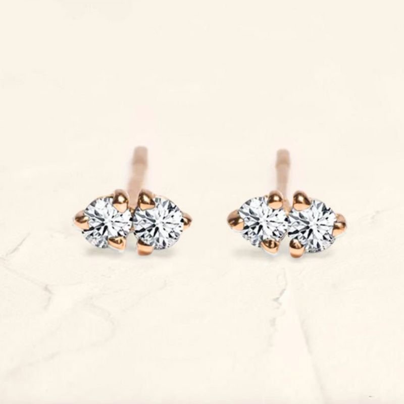 prema diamond earrings rose gold