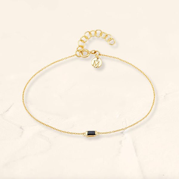 bracelet baguette diamant noir Shanti