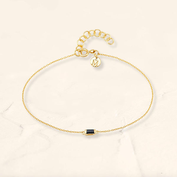 Shanti black diamond baguette bracelet