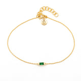 Shanti emerald baguette bracelet