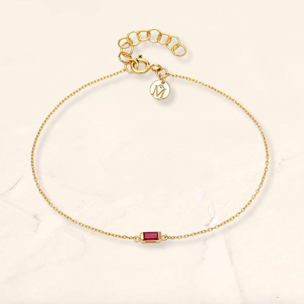 bracelet baguette rubis Shanti