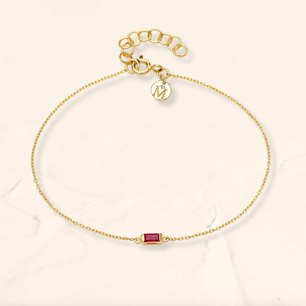 bracelet baguette rubis Shanti